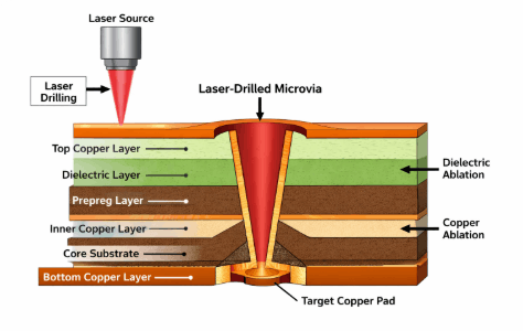 laser drill production PCB